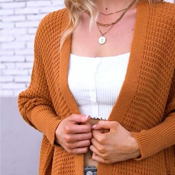 New Cozy Batwing Sleeve Knit Open Front Cardigan - Picture 10 of 16